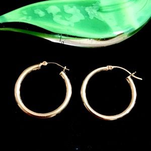 🖤14Kt yellow gold💕hoop earrings
